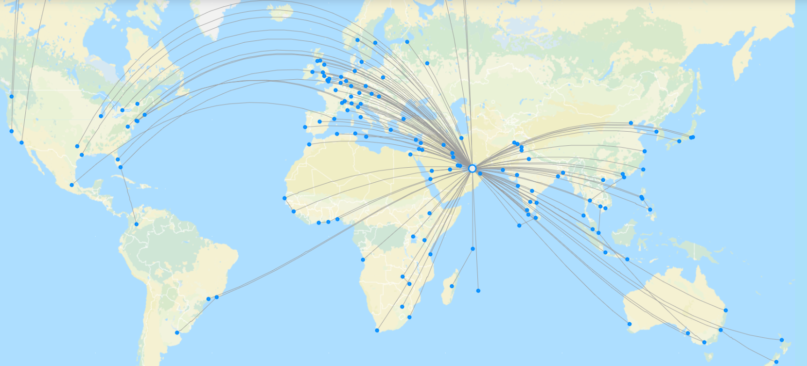 Emirates map